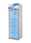 5 Lapisan 450L Pintu Tunggal Komersial Supermarket Display Freezer Plastik Dilapisi Baja