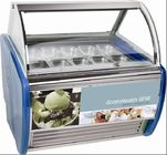 10/12/14/16/18 Pans Gelato Freezer Biru Hard Ice Cream Display Freezer