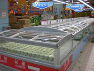 Pusat Perbelanjaan Besar Supermarket Island Freezer Sistem Pendingin Jarak Jauh Menggabungkan Jenis
