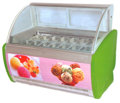 Penghitung Es Krim Tampilan Listrik Freezer Luxury Gelato Display Freezer