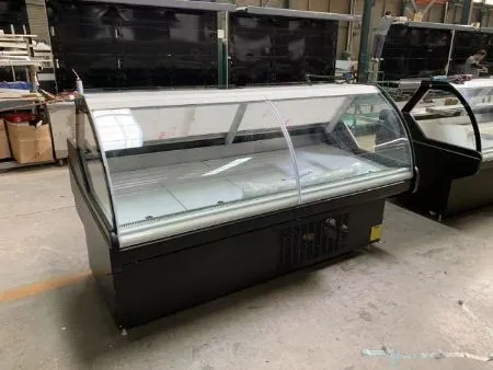Pabrik disesuaikan kualitas tinggi harga melengkung makanan masak penyimpanan display freezer 0