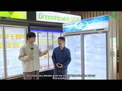 Komersial Supermarket Ice Cream Gelato Display Freezer Dengan Pintu Kaca