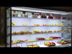 Air Curtain Multideck Open Chiller Store Fruit Display Kulkas
