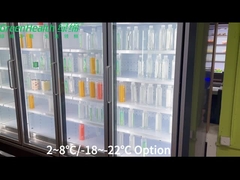 Green Health Custom Commercial Glass Door Fridge Cooler Untuk Minuman Anggur 1463L