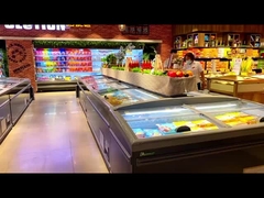 Multideck Display Kulkas / Sayuran Buah Display Showcase / Commercial Display Chiller