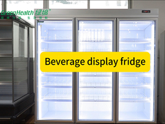 -18C Commercial Glass Door Freezer Self- Contained Untuk Makanan Beku / Upright Display Cooler