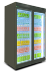 Pintu Kaca Transparansi Tinggi Atas Pendingin Minuman Komersial Datar Untuk Toko