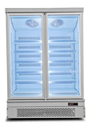 Pembekuan Cepat Supermarket Komersial Tampilan Tegak Kulkas Freezer Untuk Makanan Beku