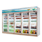 Belanja Komersial Minuman Pendingin 5 Pintu Kaca Kulkas Freezer Kipas Jenis Pendingin