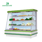 Green &amp;amp; Health Upright Vertical Multideck Open Chiller Untuk Susu Di Supermarket