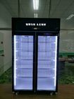 Otomatis Pencairan Minuman Komersial Pintu Kaca Komersial Untuk Supermarket Dengan Pemanas