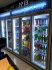 Otomatis Pencairan Minuman Komersial Pintu Kaca Komersial Untuk Supermarket Dengan Pemanas