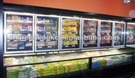 Komersial Combined Frige Freezer Enam Pintu 1600w Untuk Supermarket
