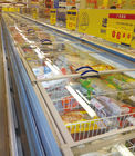 Seafood 1000L Supermarket Island Freezer -20 ° C Dengan Malam Tersembunyi