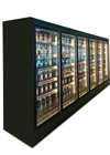 Pintu Kaca Hitam Tampilan Komersial Freezer Kabinet Bar Tegak Untuk Minuman Bir