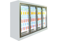 Vertikal Multideck Chiller Dengan Door Liquor Display Case Bar Kulkas Hemat Energi