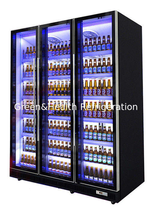 Kulkas Display Minuman Komersial dengan Lampu LED Kustom, Pintu Dapat Ditutup Sendiri, dan Kompresor Danfoss/Embraco