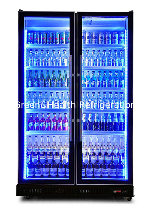 Kulkas Display Minuman Komersial dengan Lampu LED Kustom, Pintu Dapat Ditutup Sendiri, dan Kompresor Danfoss/Embraco