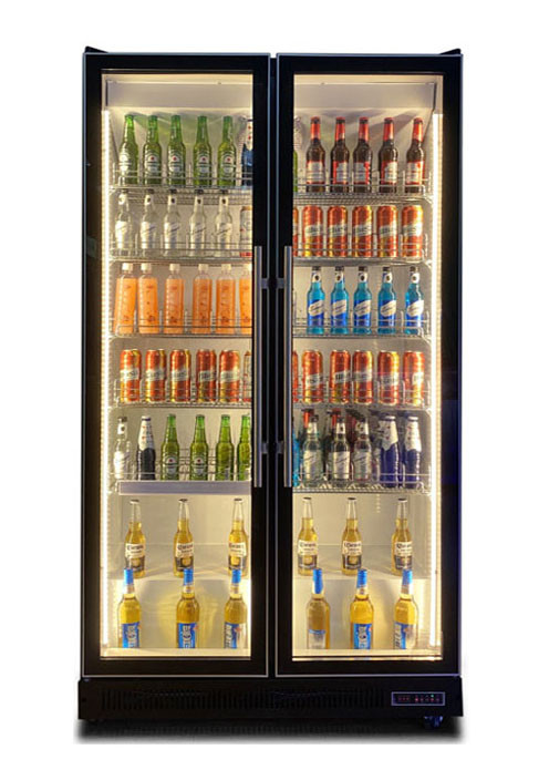 2 ~ 8 derajat Copeland Kompresor Pintu Kaca Hitam Kulkas Bir Wine Cooler