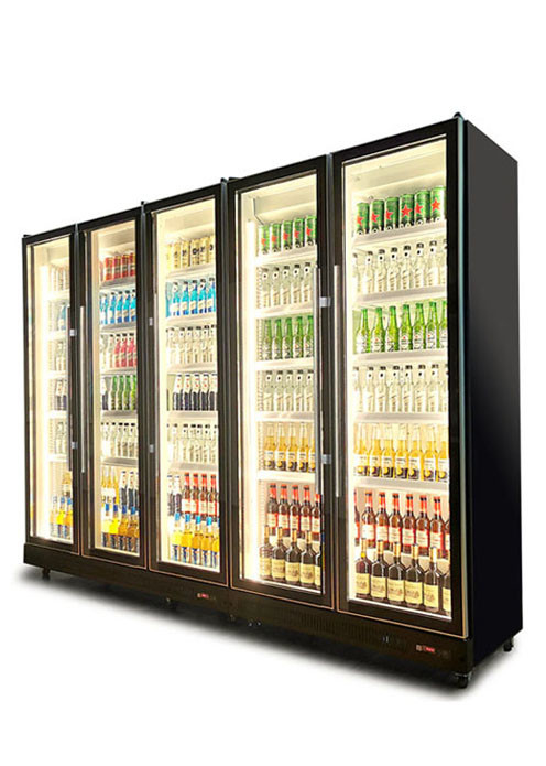 2 ~ 8 derajat Copeland Kompresor Pintu Kaca Hitam Kulkas Bir Wine Cooler