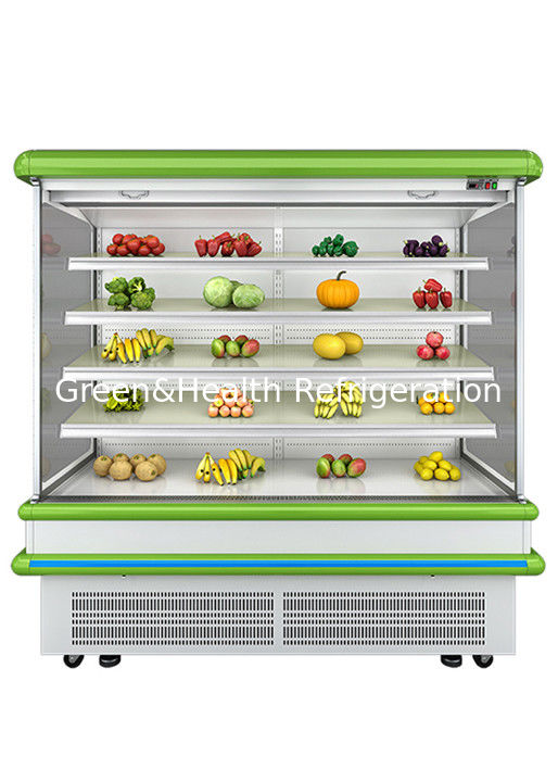 2.5m Supermarket Multi Deck Open Chiller dengan pendingin kipas dinamis dan Auto Defrost untuk Wall Display Fridge