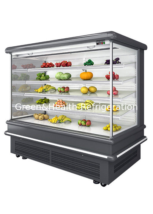 2.5m Supermarket Multi Deck Open Chiller dengan pendingin kipas dinamis dan Auto Defrost untuk Wall Display Fridge