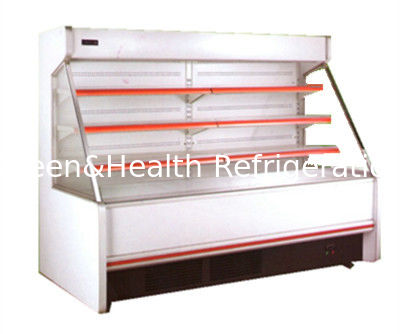 R404a / R134 Multideck Buka Chiller / Supermarket Display Jenis Kipas Pendingin