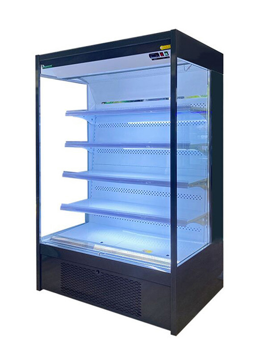 1.25m Mini Open Type Integrated Merchandise Chiller untuk Supermarket