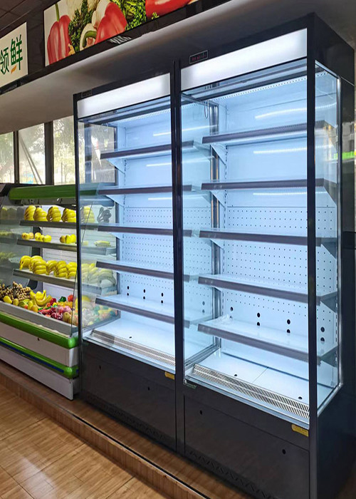 1.25m Mini Open Type Integrated Merchandise Chiller untuk Supermarket