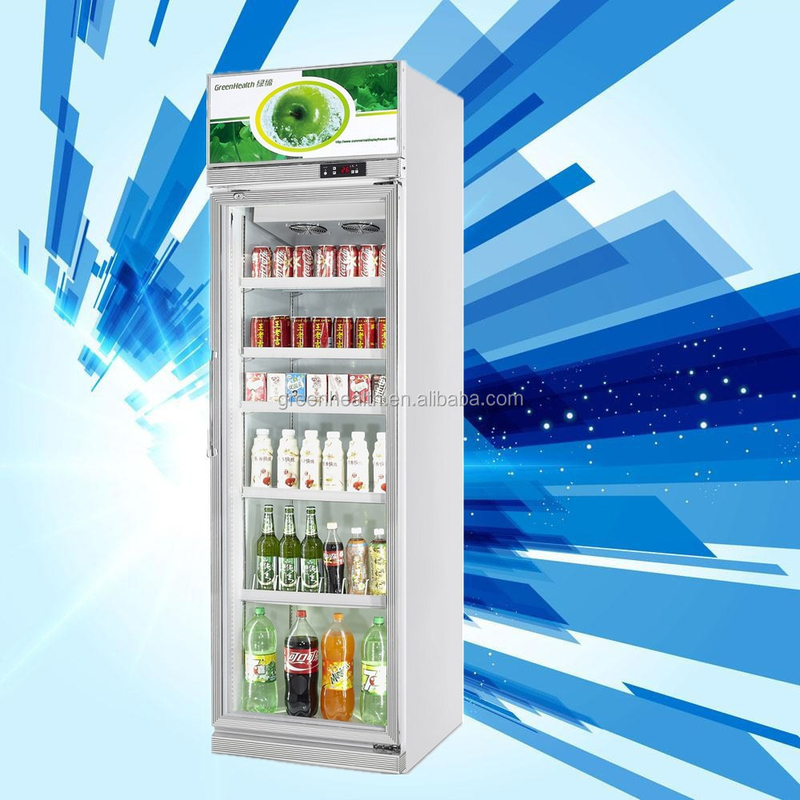 457L Mini Glass Door Display Cooler 1 Door Display Freezer Untuk Standar AS 17 Cu.Ft