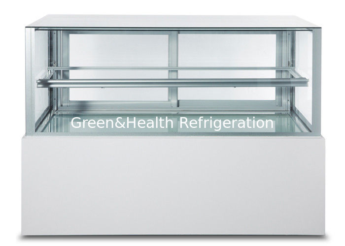 4 kaki persegi Kaca Cake Display Chiller Patisserie Bakery Display Case