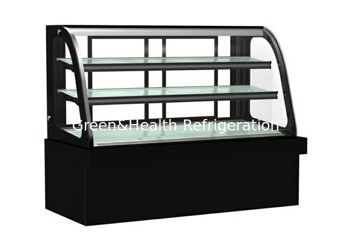 4 kaki persegi Kaca Cake Display Chiller Patisserie Bakery Display Case
