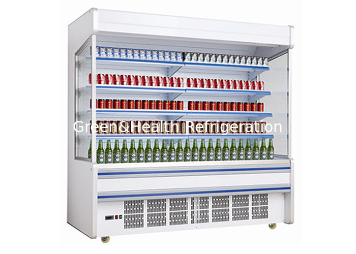 Multideck Open Chiller dengan Energy-Saving Night Curtain dan Automatic Smart Defrost untuk Supermarket