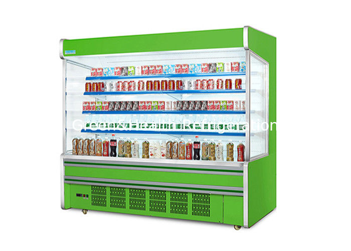 Multideck Open Chiller dengan Energy-Saving Night Curtain dan Automatic Smart Defrost untuk Supermarket