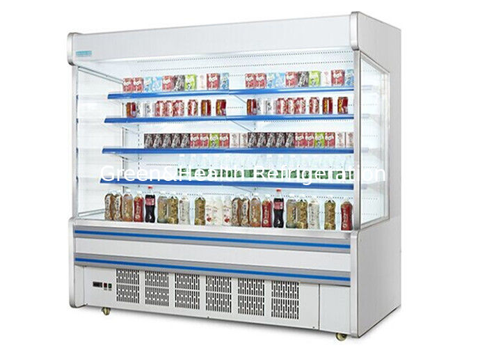 Multideck Open Chiller dengan Energy-Saving Night Curtain dan Automatic Smart Defrost untuk Supermarket