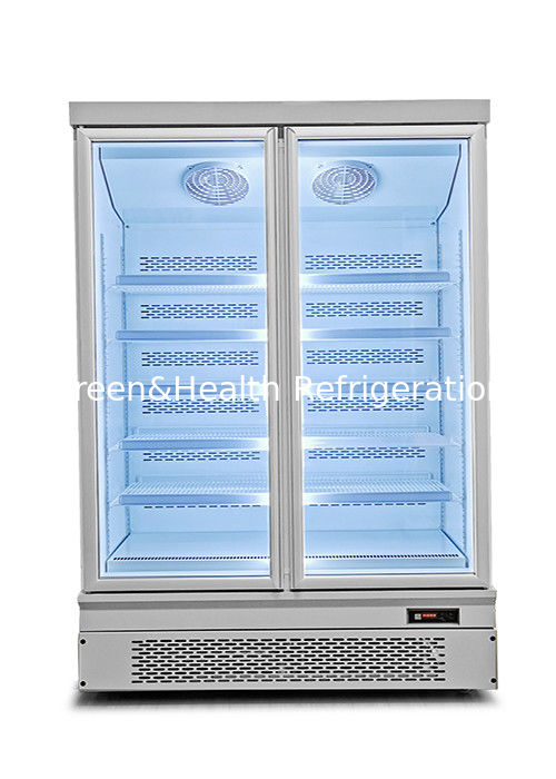 Freezer tampilan komersial dengan kapasitas 1000L Defrost otomatis dan pendingin kipas untuk supermarket