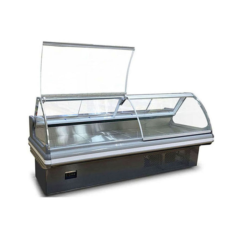 Commercial Fresh Meat Seafood Display Chiller untuk toko daging dengan 1,5 2 3m