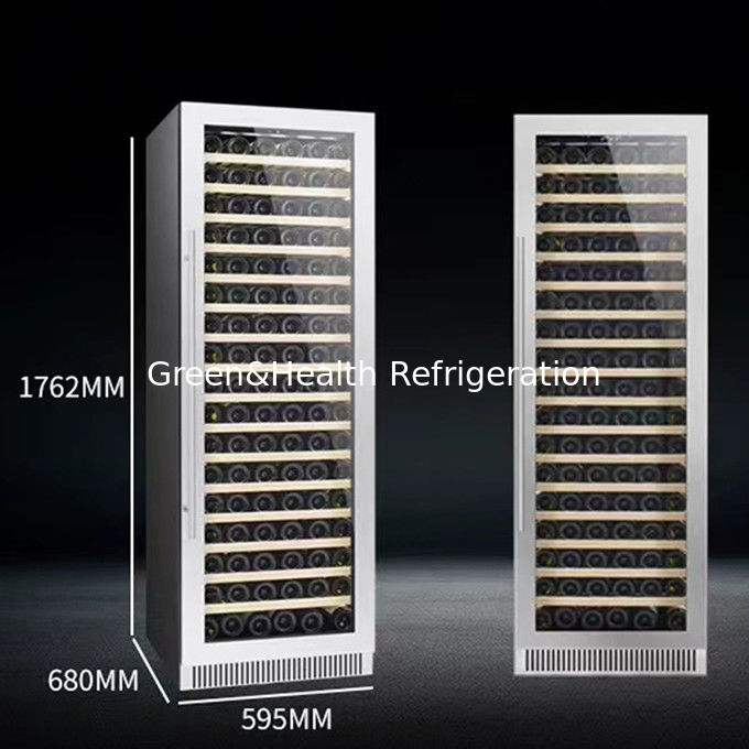 Sertifikat ETL 360 ° pendingin udara kulkas anggur dengan sistem defrost otomatis 418L 220V 50HZ