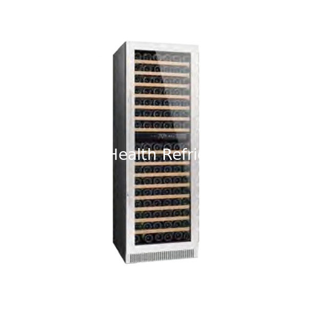 Sertifikat ETL 110V/60Hz Pintu Kaca Ganda Kabinet Wine Cooler Dengan R600 Refrigerant