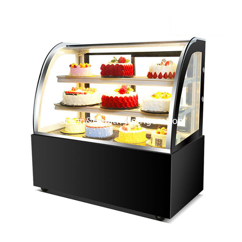 LED Lampu Lemari Roti Cake Display Chiller Dengan Roda Mudah Bergerak