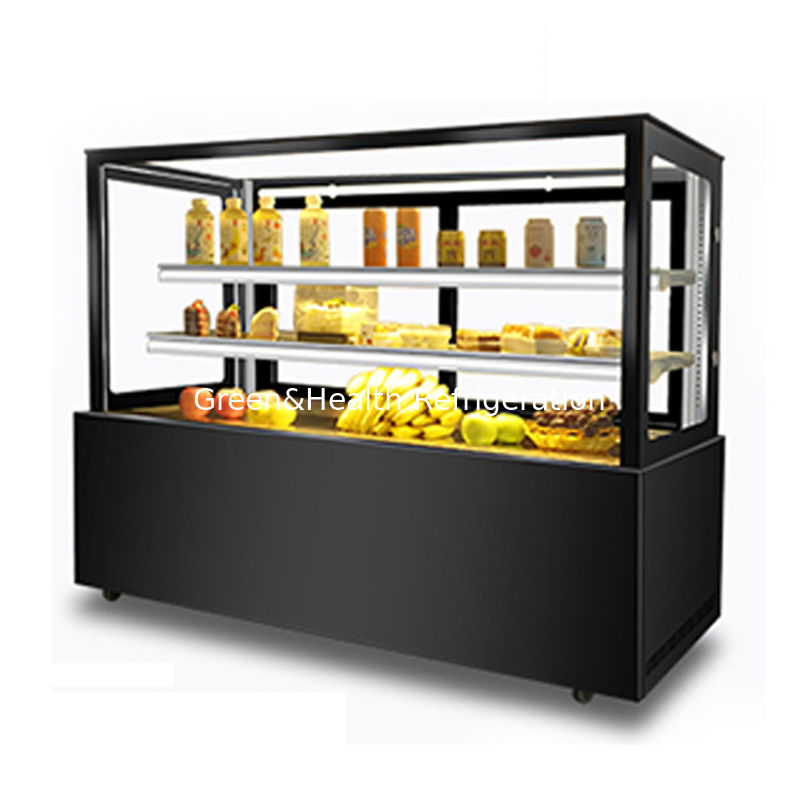 LED Lampu Lemari Roti Cake Display Chiller Dengan Roda Mudah Bergerak