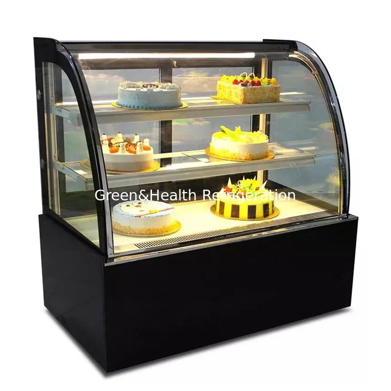 LED Lampu Lemari Roti Cake Display Chiller Dengan Roda Mudah Bergerak