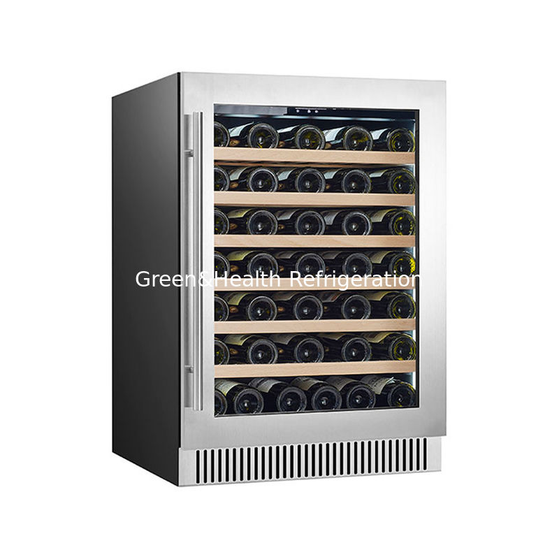 Sertifikat ETL LD-60D R600a 150L Double Zone Wine Display Fridge Untuk penyimpanan anggur