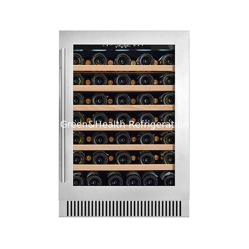 Sertifikat ETL LD-60D R600a 150L Double Zone Wine Display Fridge Untuk penyimpanan anggur