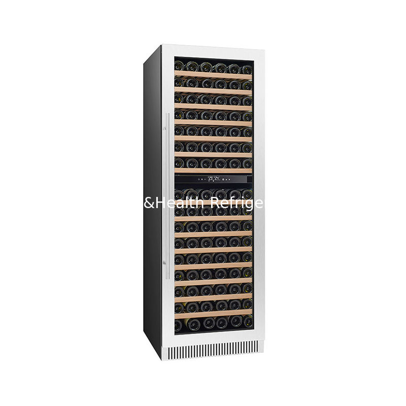 Sertifikat ETL Disesuaikan 185 Botol 445L Wine Display Kulkas Dengan 110V 220V 50HZ 60HZ