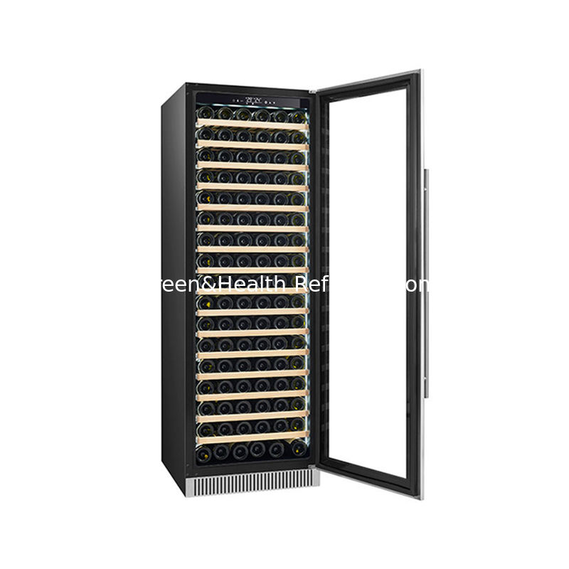 Sertifikat ETL Disesuaikan 185 Botol 445L Wine Display Kulkas Dengan 110V 220V 50HZ 60HZ