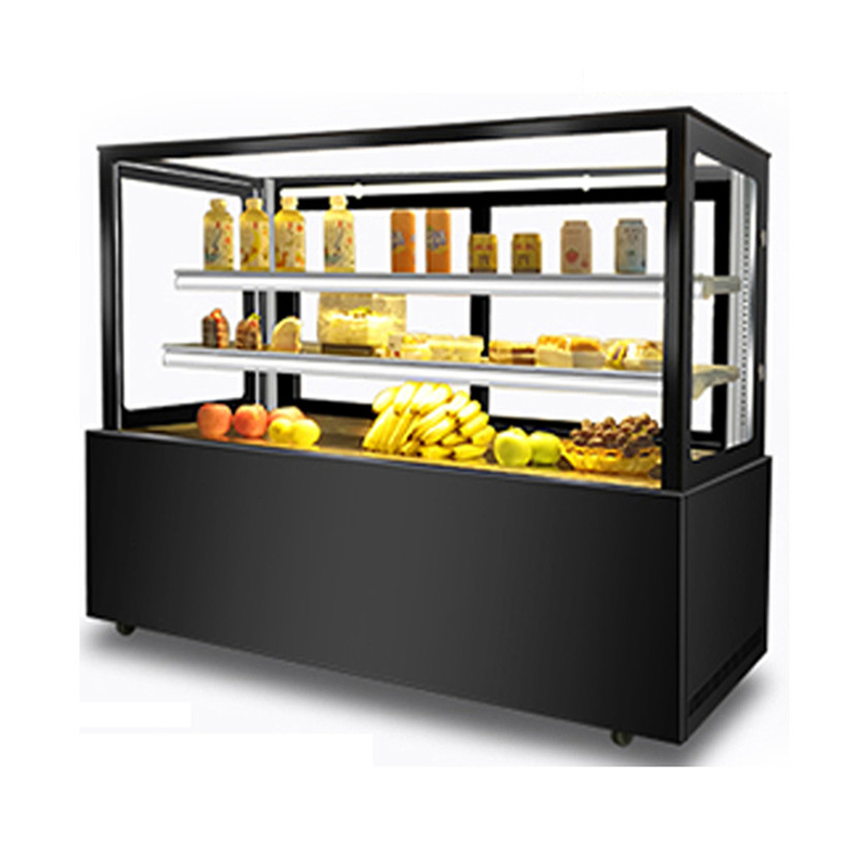 1.2m sampai 2m Cake Display Kaca Freezer Showcase Bakery Untuk toko roti