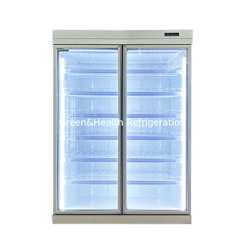Warna Putih 3 4 5 Pintu Supermarket Freezer Display Showcase Makanan Beku