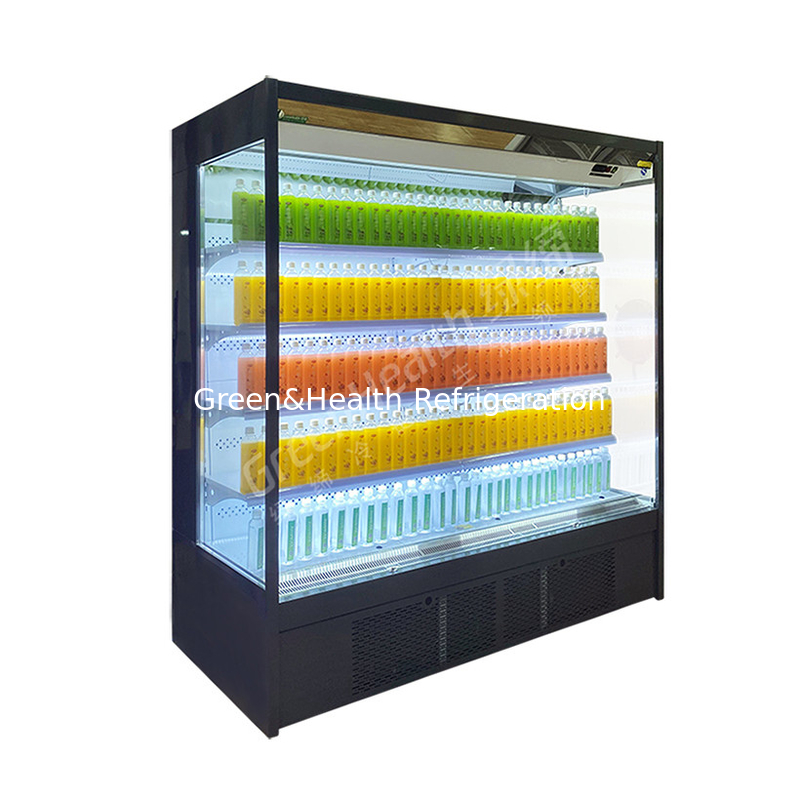 Ruang Komersial Multideck Open Chiller Untuk Menjaga Produk Segar Dan Dingin