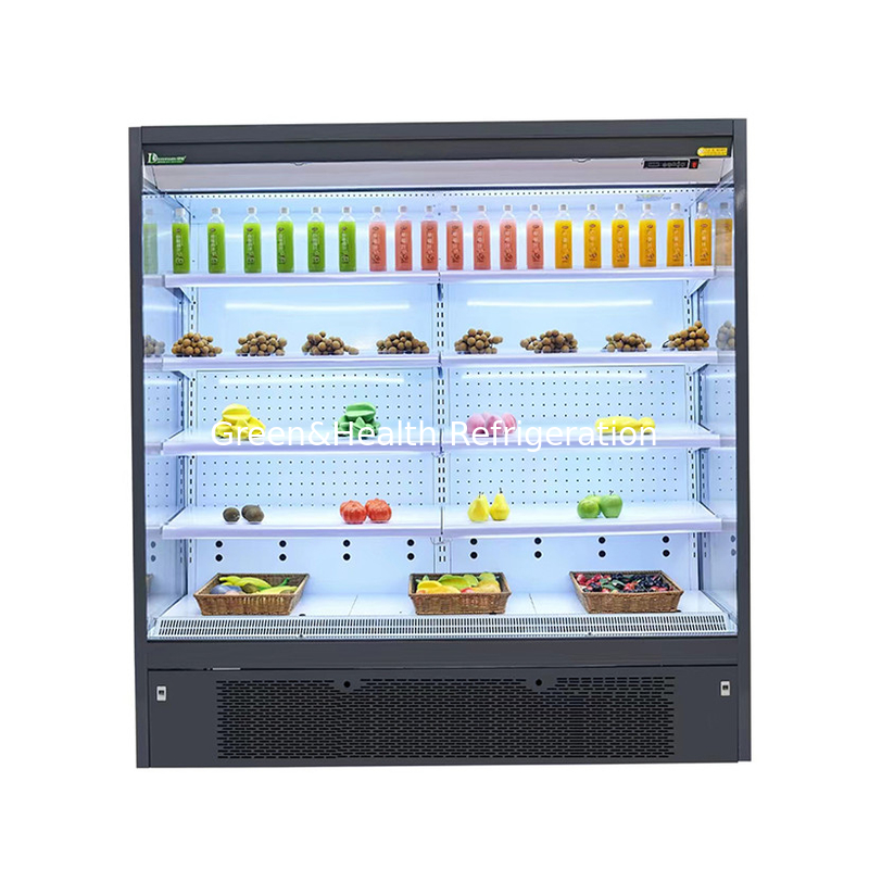 Ruang Komersial Multideck Open Chiller Untuk Menjaga Produk Segar Dan Dingin